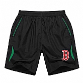 Men's Boston Red Sox Black Green Stripe MLB Shorts,baseball caps,new era cap wholesale,wholesale hats